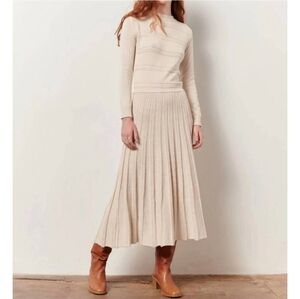 SESSUN lucia dress in white cloud Size S Sezane Vibes